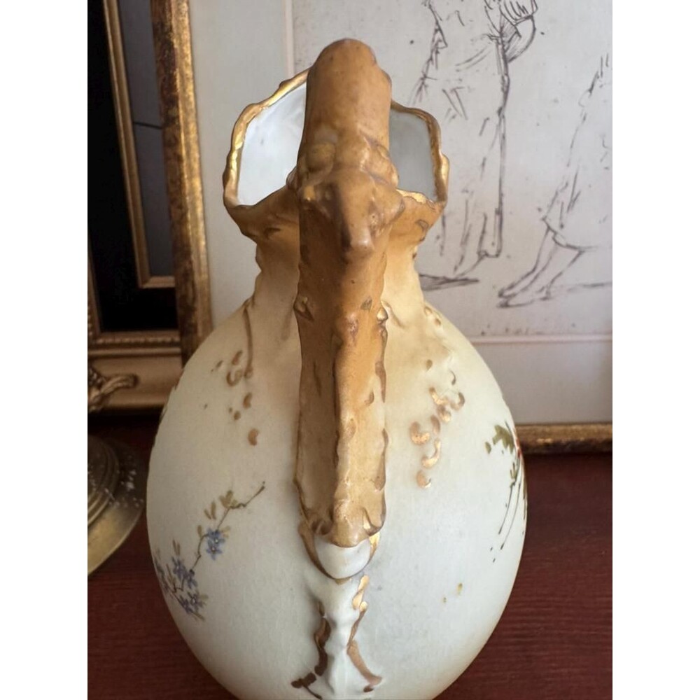 Antique Ernst Wahliss Austria Floral Vase, Turn Wien Crown Mark, Hand Painted - Picture 13 of 16
